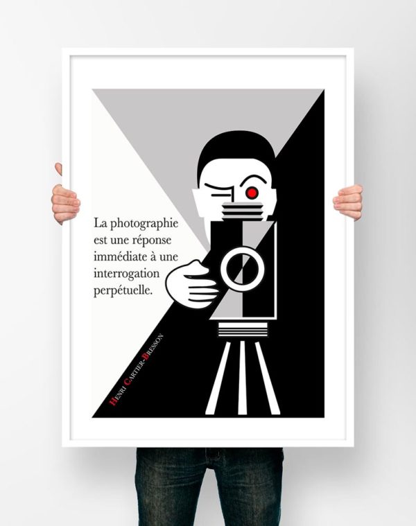 Affiche Citation Poster Littéraire - Henri Cartier Bresson la Photographie...