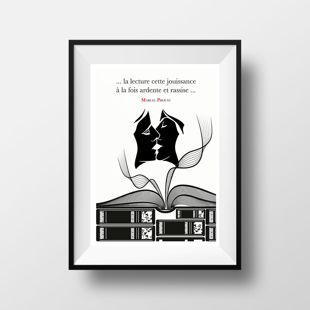 Affiche Citation Marcel Proust Illustration Arts Citations